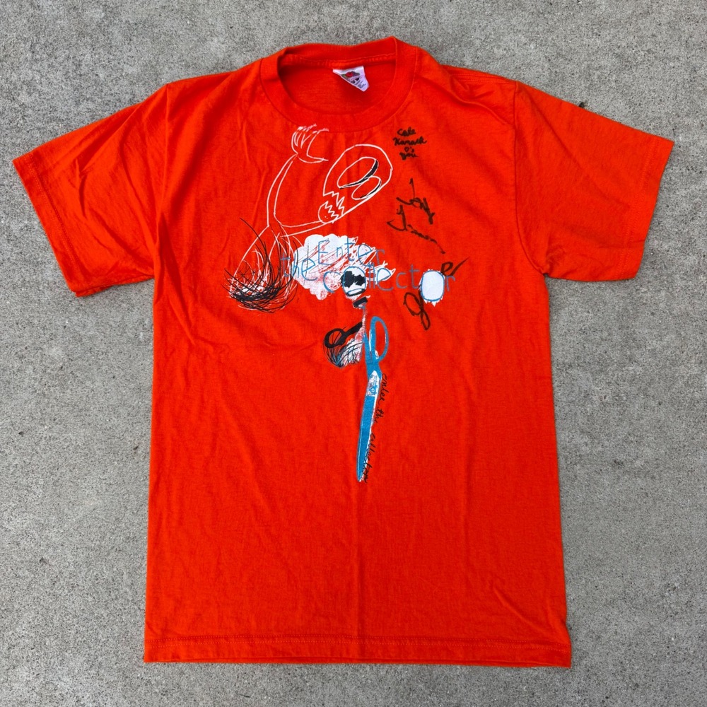 Fruit of the Loom T-Shirt Mens S Orange The Enter Collector Graphic Indie Tee